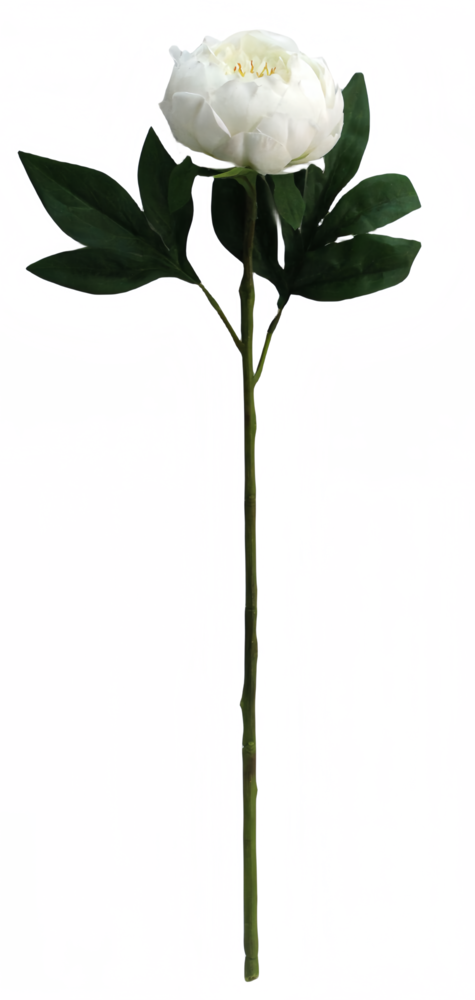 Greenmoods Kunstig Peon Real Touch Hvit 58cm