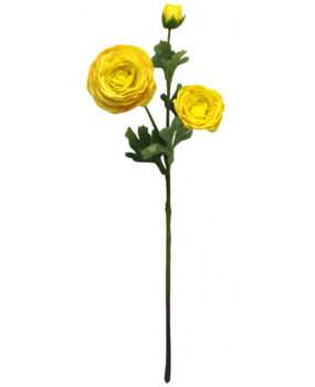 Greenmoods Kunstig Rose "Emine" Real Touch Gul 62cm