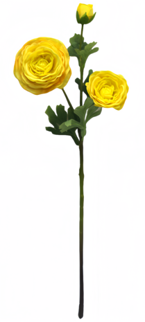 Greenmoods Kunstig Rose "Emine" Real Touch Gul 62cm