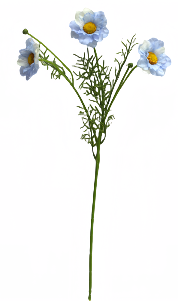 Greenmoods Kunstig Prestekrage Real Touch Blå/hvit 50cm