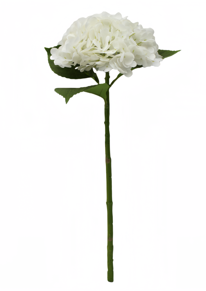 Greenmoods Kunstig Hortensia "Annabelle" Real Touch Hvit 55cm