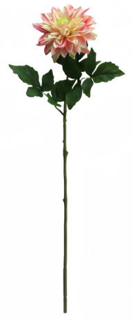 Greenmoods Kunstig Georgine Real Touch Gul/rosa 70cm