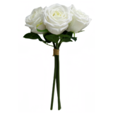 Greenmoods Kunstig Rosebukett Real Touch Hvit 30cm Greenmoods Kunstig Rosebukett Real Touch Hvit 30cm