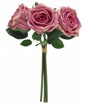 Greenmoods Kunstig Rosebukett Real Touch Gammelrosa 30cm Greenmoods Kunstig Rosebukett Real Touch Gammelrosa 30cm