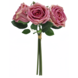 Greenmoods Kunstig Rosebukett Real Touch Gammelrosa 30cm