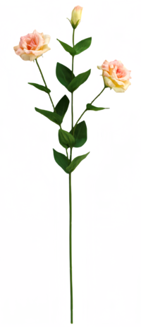 Greenmoods Kunstig Eustoma Real Touch Lysrosa 72cm