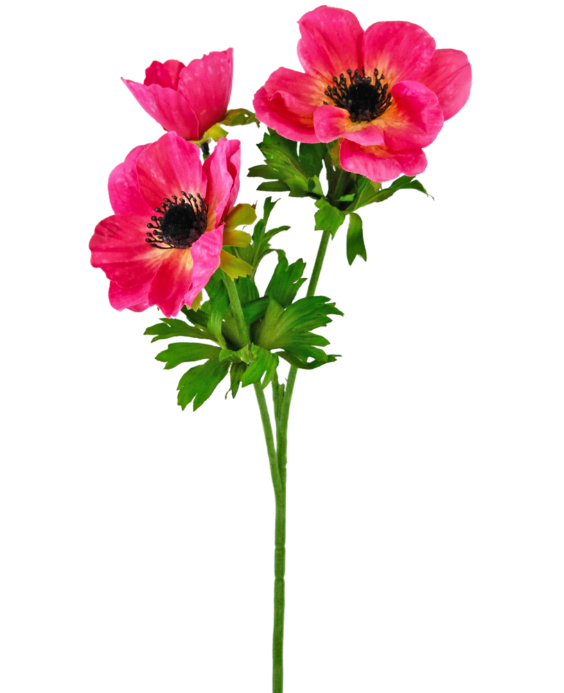 Greenmoods Kunstig blomst Anemone forgrenet 56 cm rosa