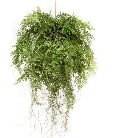 Greenmoods Kunstig Hengende Bregne Rot D55cm