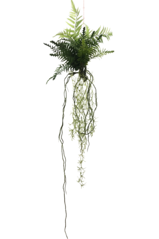 Greenmoods Kunstige Bregne Hengeplante 90cm