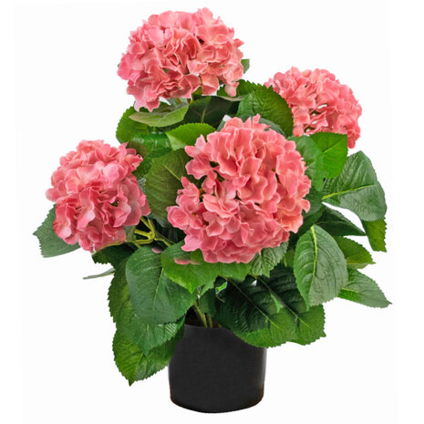 Greenmoods Kunstig Hortensia Rosa 43cm