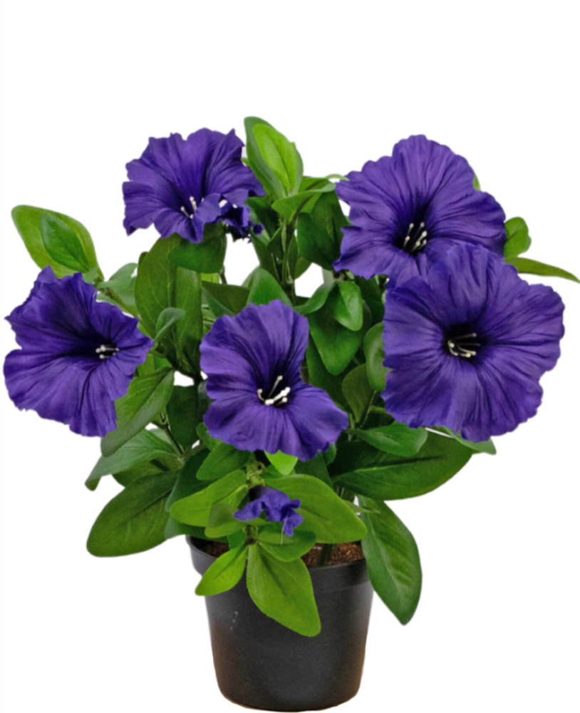 Greenmoods Kunstig Petunia i Potte Lilla 25cm