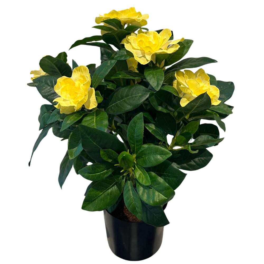 Greenmoods Kunstig Gardenia Gul 39cm