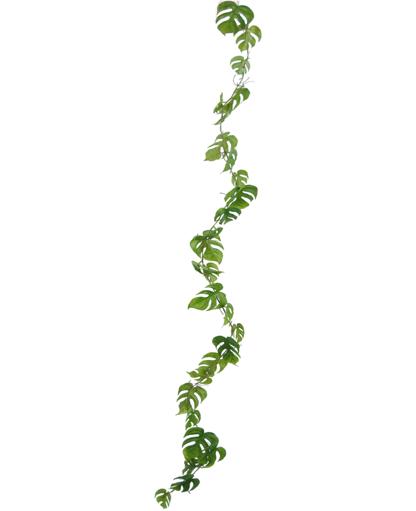 Greenmoods Kunstig Girlander Monstera 182cm