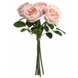 Greenmoods Kunstig Rosebukett "Carmen" Real Touch Rosa 36cm