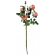 Greenmoods Kunstig Rosegren dobbel Real Touch rosa 80cm