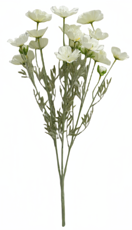 Greenmoods Kunstig Krysantemum Real Touch hvit 58cm