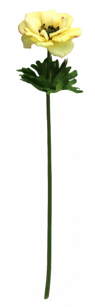 Greenmoods Kunstig Anemone Real Touch gul 52cm