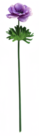 Greenmoods Kunstig Anemone Real Touch lilla 52cm