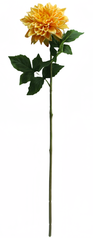 Greenmoods Kunstig Georgine Real Touch gul 70cm