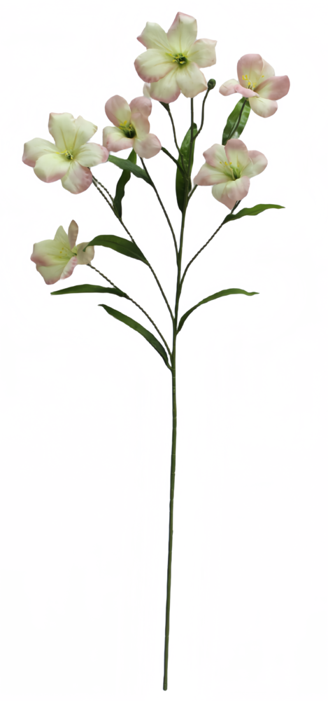 Greenmoods Kunstig Rhododendron Azalea Real Touch Krem/rosa 80cm