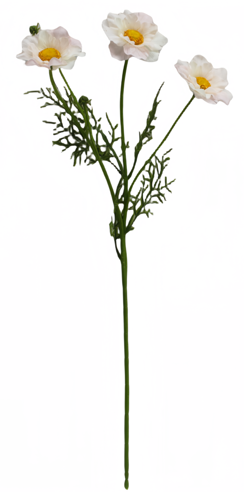 Greenmoods Kunstig Rosekrage Real Touch Hvit/rosa 50cm