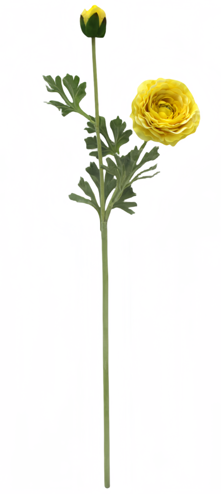 Greenmoods Kunstig Ranunkel Real Touch Gul 60cm