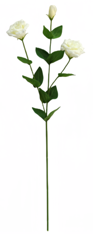 Greenmoods Kunstig Eustoma Real Touch Hvit 72cm