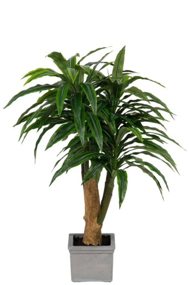 Greenmoods Kunstig Dracaena Tre i Sement Potte110cm