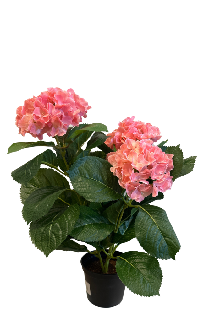 Greenmoods Kunstig Hortensia Rosa UV 35cm