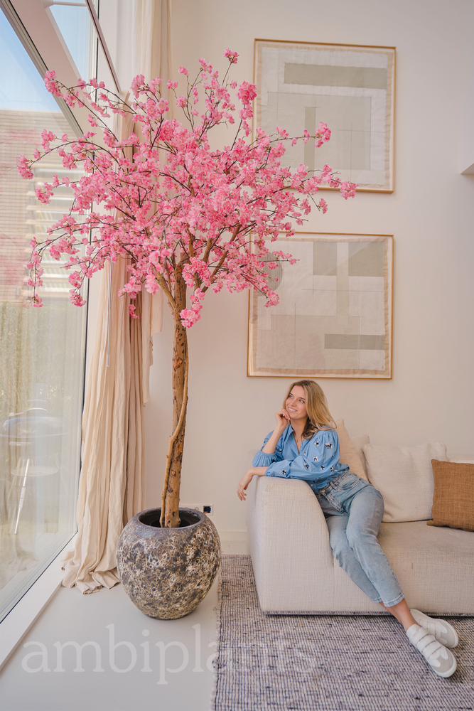 Greenmoods Kunstig Kirsebærtre Rosa 240cm