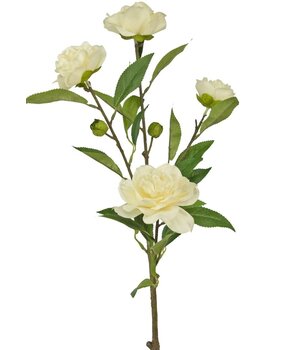 Greenmoods Kunstig Camellia Stilk Hvit 80cm