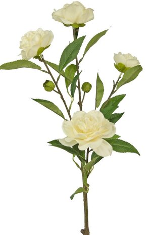 Greenmoods Kunstig Camellia Stilk Hvit 80cm