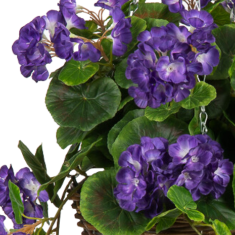 Greenmoods Kunstig Begonia Lilla i Kurv UV 70cm Greenmoods Kunstig Begonia Lilla i Kurv UV 70cm