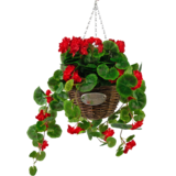 Greenmoods Kunstig Begonia Rød i Kurv UV 70cm