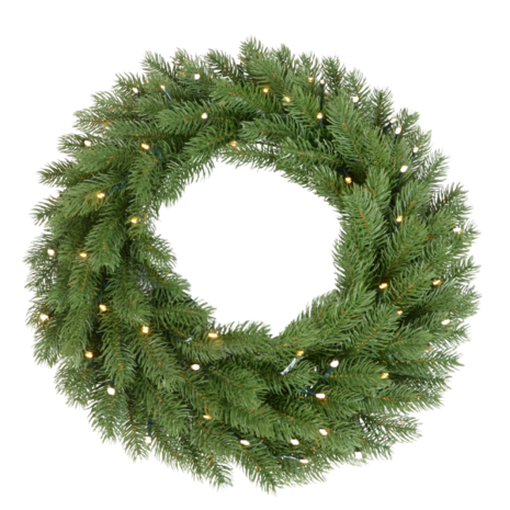 Kunstig Gran Krans med LED-Lys 60cm