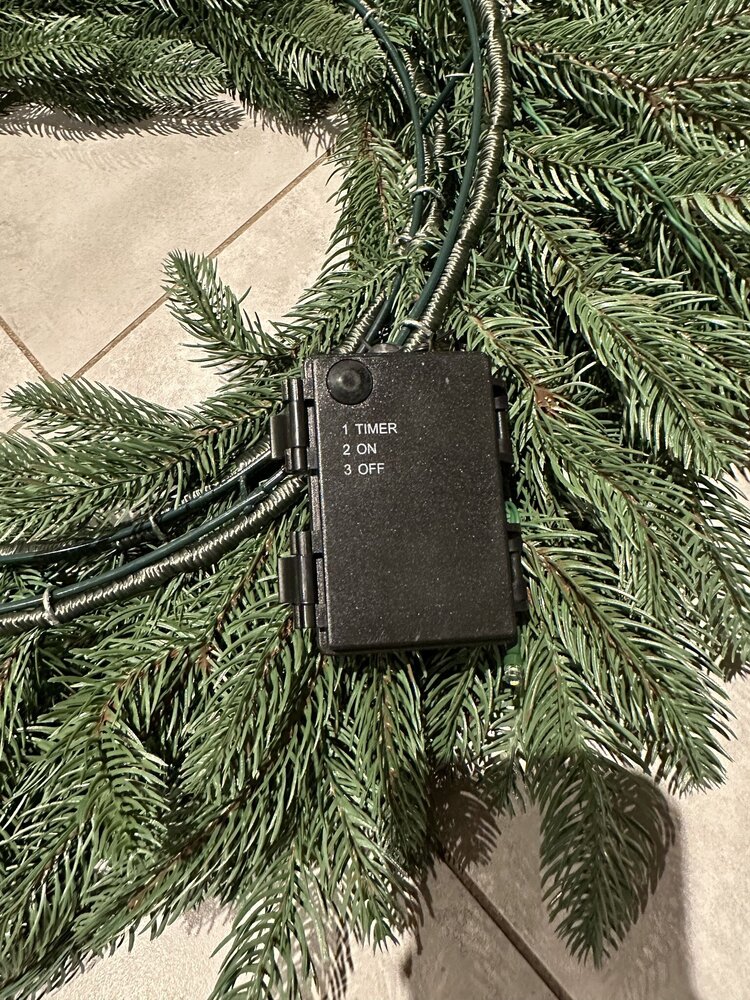 Kunstig Gran Krans med LED-Lys 60cm