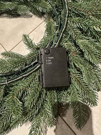 Kunstig Gran Krans med LED-Lys 60cm