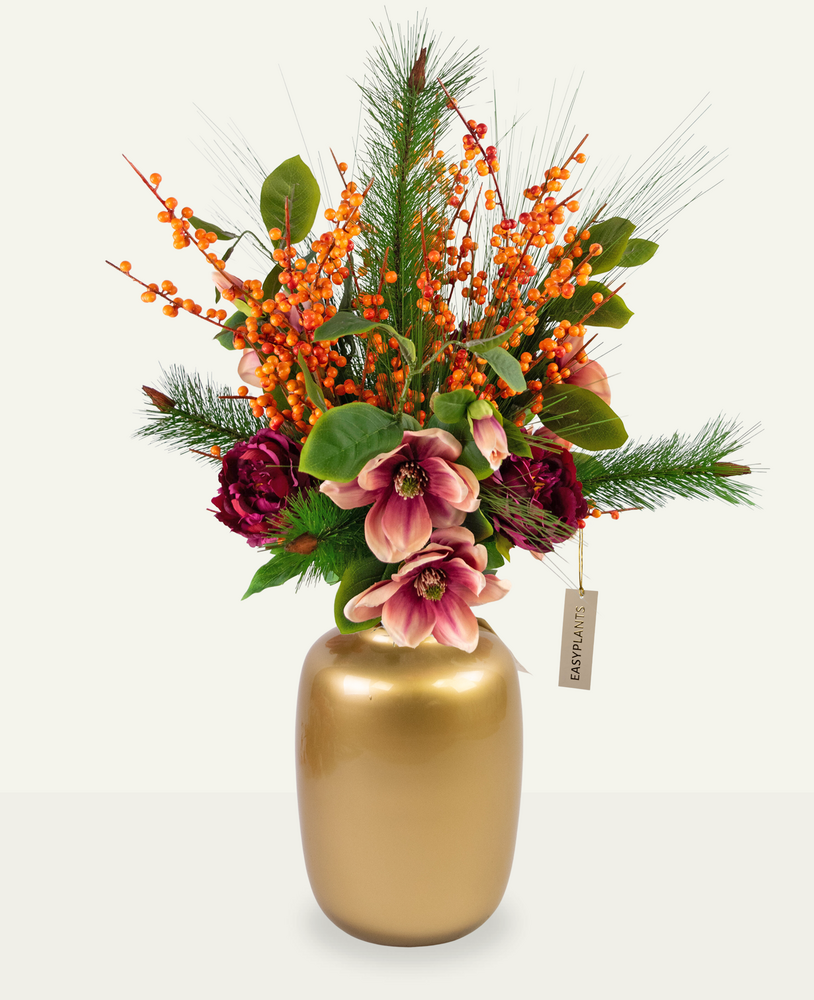 Greenmoods Kunstig Blomsterbukett Cozy Winter 88cm