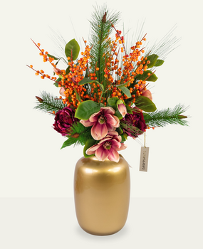 Greenmoods Kunstig Blomsterbukett Cozy Winter 88cm