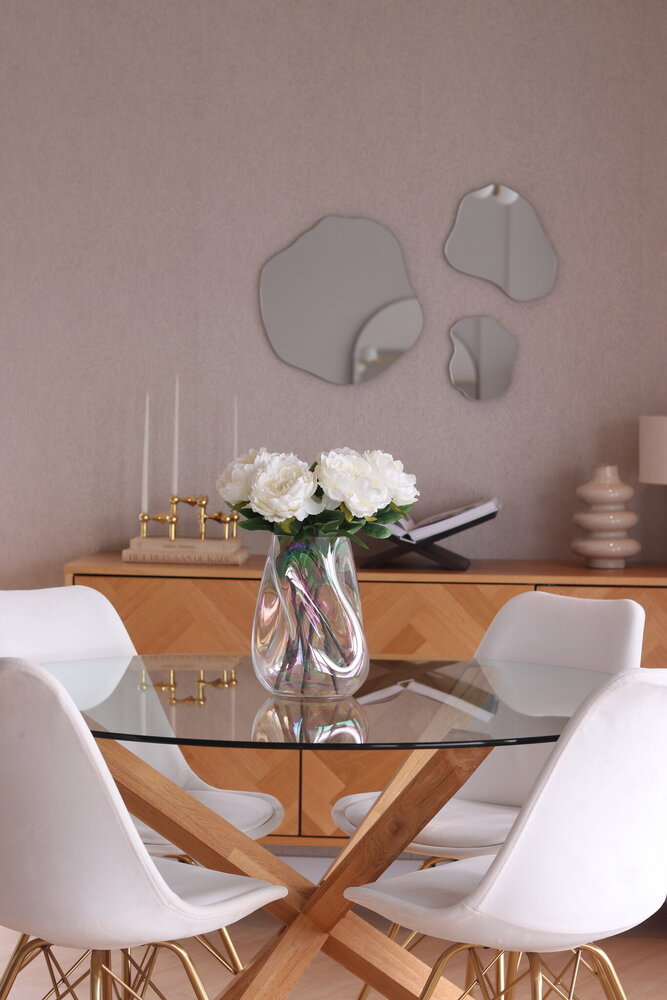 Greenmoods Kunstig Blomsterbukett Peon Hvit/krem 39cm