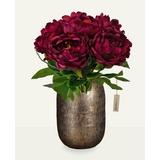 Greenmoods Kunstig Blomsterbukett Peon Aubergine 39cm