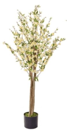 Greenmoods Kunstig Kirsebærblomst 120 cm krem