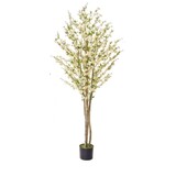 Greenmoods Kunstig Kirsebærblomst 180 cm krem