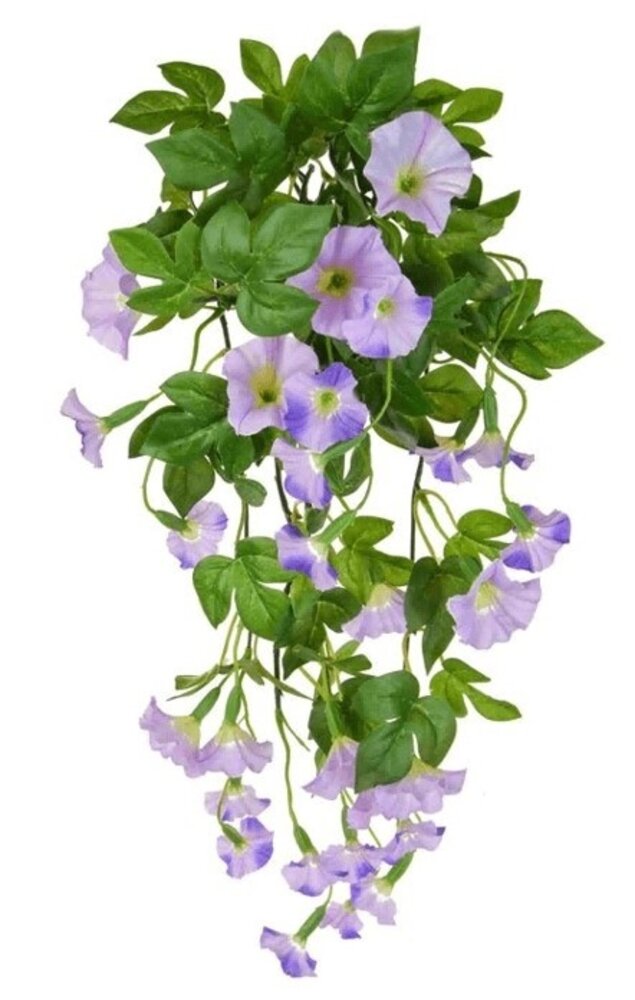 Greenmoods Kunstige hengeplanter Petunia 70 cm lilla