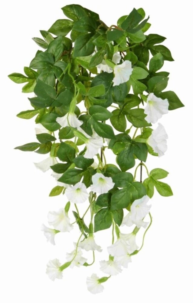 Greenmoods Kunstige hengeplanter Petunia 70 cm hvit