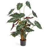 Greenmoods Kunstig Alocasia 100 cm grønn/rød