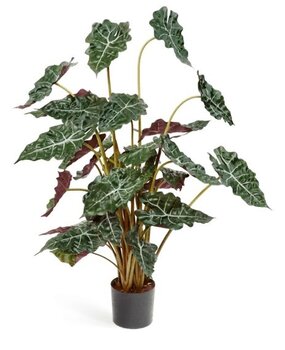 Greenmoods Kunstig Alocasia 100 cm grønn/rød Greenmoods Kunstig Alocasia 100 cm grønn/rød