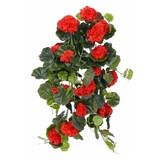 Greenmoods Kunstig hengeplanter Geranium 75 cm rød