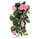 Greenmoods Kunstig hengeplanter Geranium 75 cm rosa