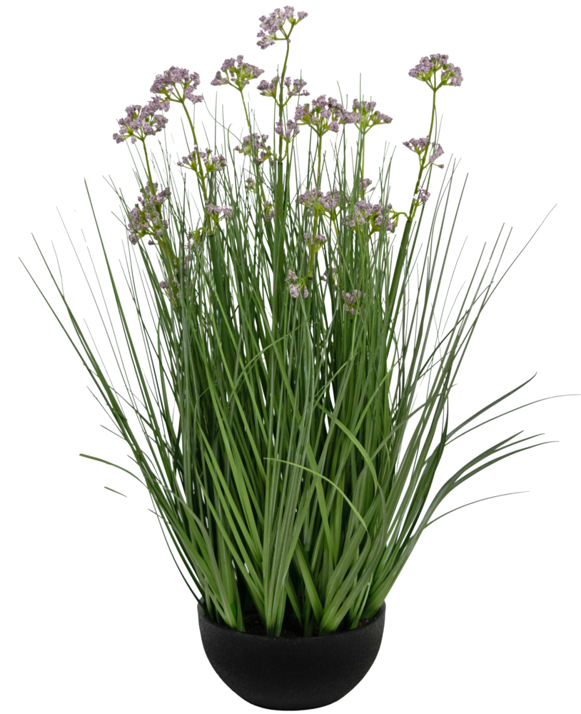 Greenmoods Kunstig Løkgress Fyldig Lilla 60cm Brannsikker